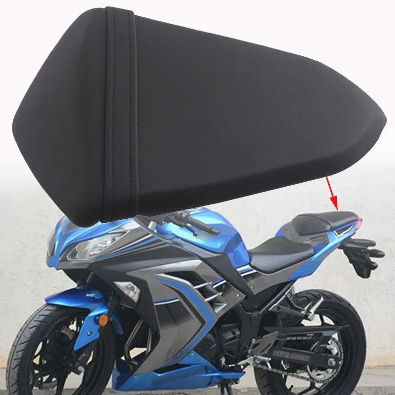 New Motorcycle Rear Passenger Seat Cushion Pillion Leather Pad Cover Fits For Kawasaki Ninja 300 EX300 2013-2015 2014