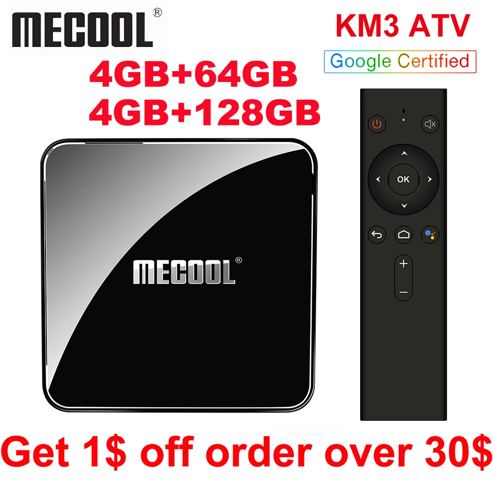 Mecool KM9 PRO KM3 в ТВ 4 gb 64 gb Android 9,0 ТВ Box Google Сертифицированный Android ТВ Amlogic S905X2 Двойной Wi-Fi 4 K смарт ТВ коробка