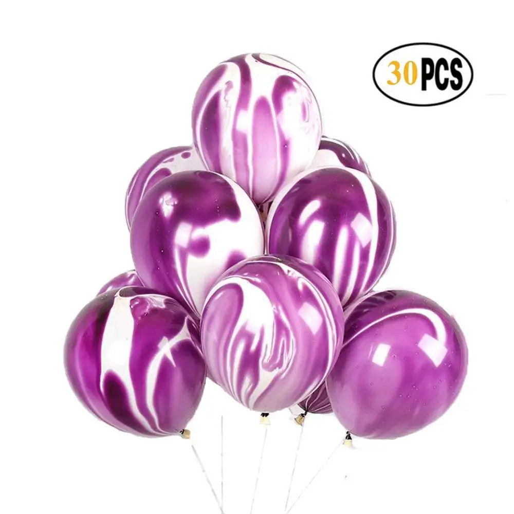 

30pcs Purple Marble Latex Balloons for Wedding Baby Shower Graduation Anniversary Birthday Party Decoration.