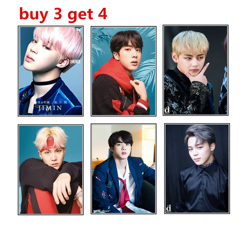 

kpop Bangtan boys poster,jungkook,rm,v,jimin,jin,suga,j-hope,Home posters Decorative painting