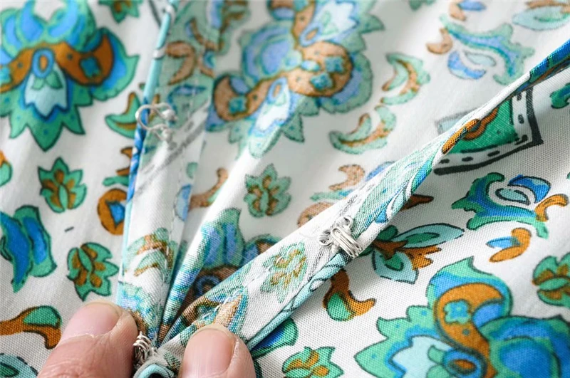 Boho шикарное женское платье с цветочным принтом, с расклешенными рукавами, богемное хлопковое платье макси из вискозы, женское винтажное платье с v-образным вырезом на шнуровке и оборками