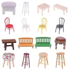 Кукольный домик 112, миниатюрная мебель, металлический пластиковый деревянный стул, аксессуары для кукольного домика, игрушки сделай сам для детей