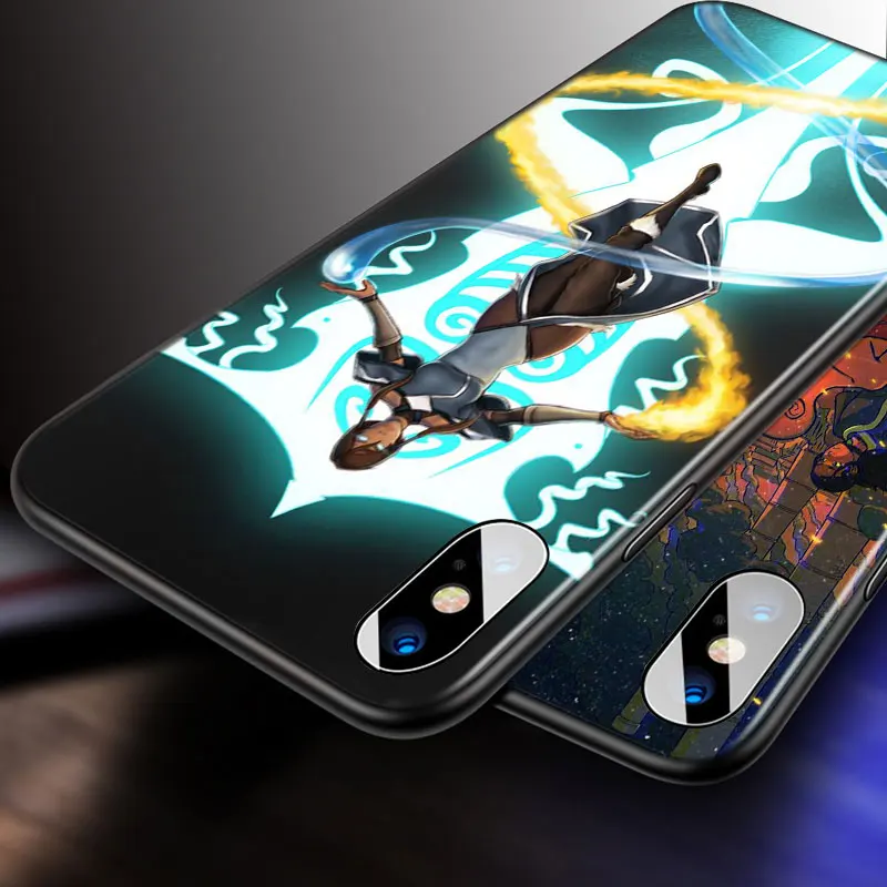 

The Last Airbender For Apple iPhone 12 11 Pro Max mini XS Max XR X 8 7 6 6S Plus 5S SE 2020 Soft Black Phone Case