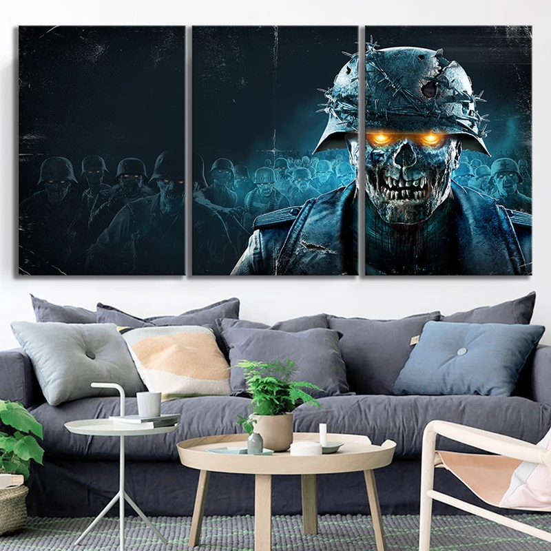 HD Fantasy Art Zombie Horror Pictures Army 4 Dead War Video Games Wall Paintings Canvas for Room Decor | Дом и сад