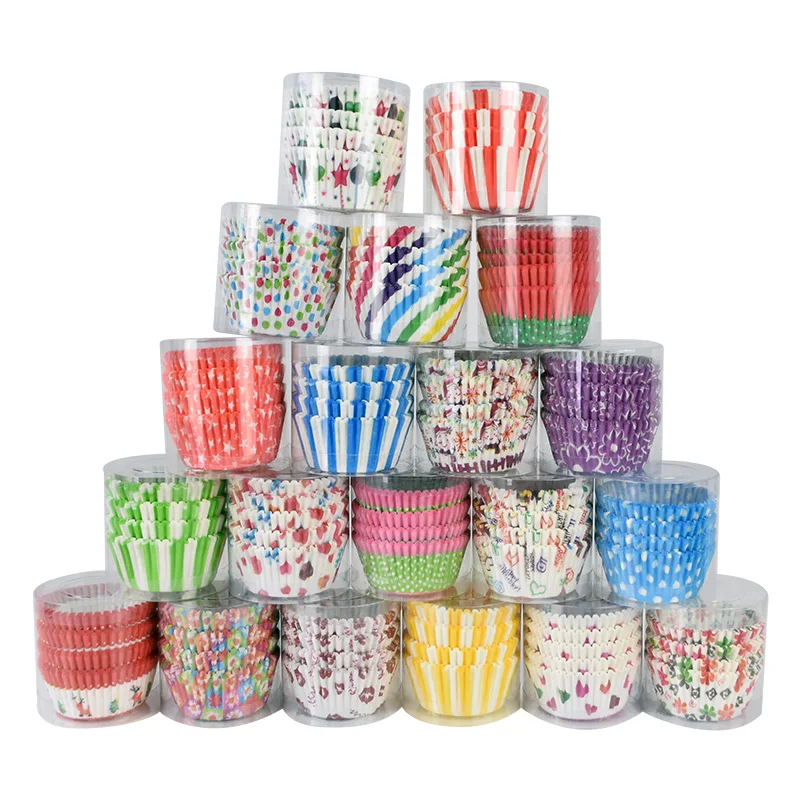 100Pcs/lot Floral Printed Cupcake Paper Liners Muffin Cases Cake Forms Baking Tray Kitchen Accessories Pastry Mold Decor Tools | Дом и сад