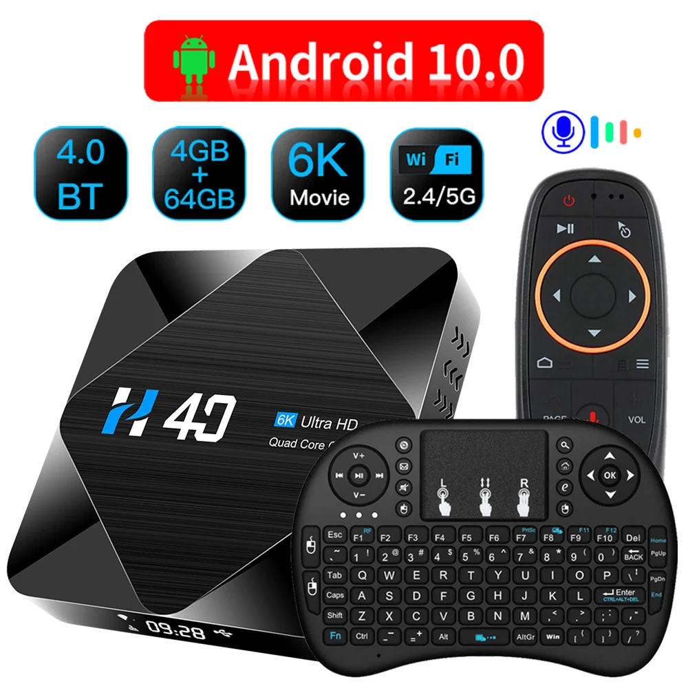 

2020 HONGTOP Android 10.0 TV Box 6K H616 Quad Core tvbox 4GB 32GB 64GB H.265 Dual WiFi 2.4G 5.8G H40 Media Player Set Top Box