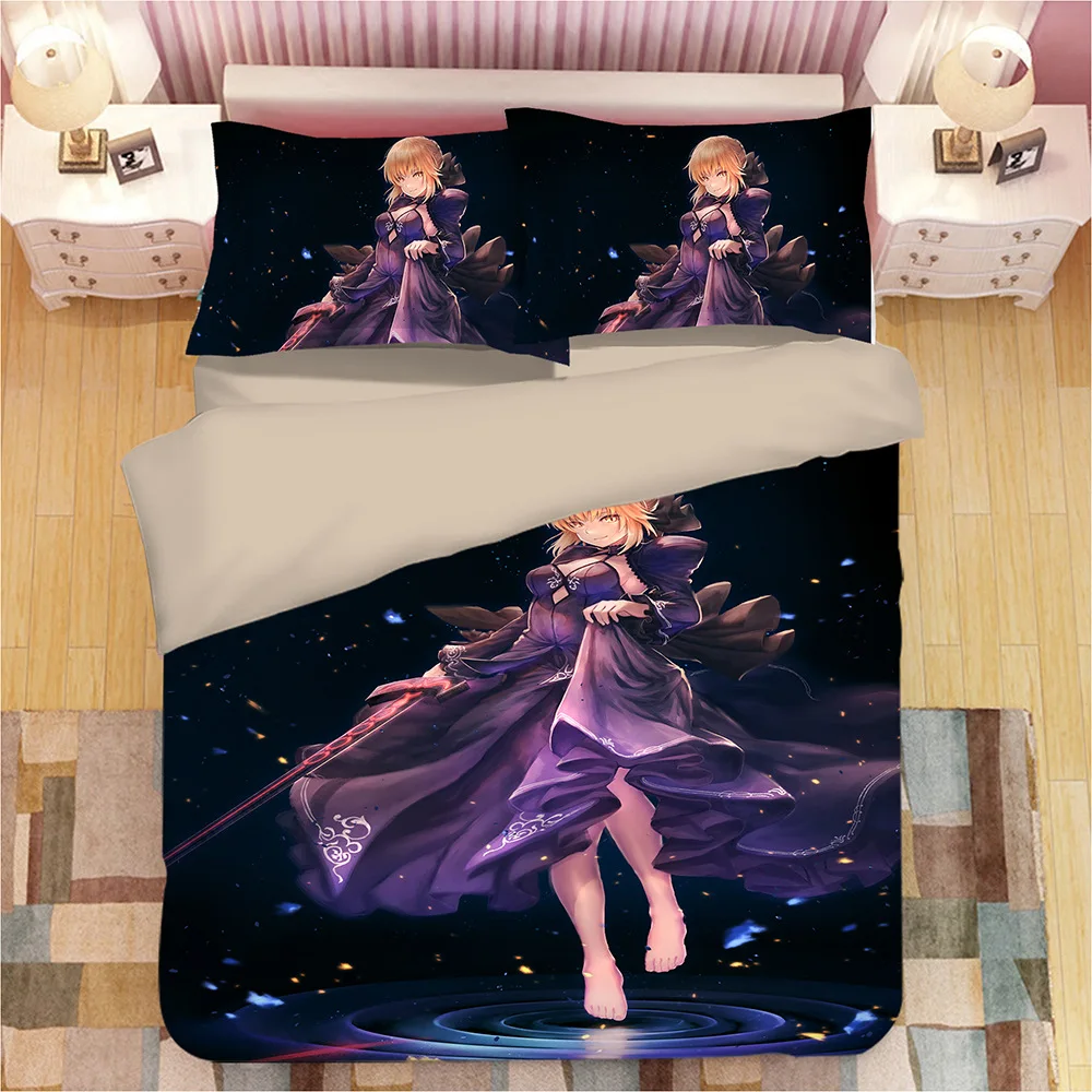 

3D Cartoon Anime Print Bedding Set Duvet Covers Pillowcases One Piece Comforter Bedding Sets Bedclothes Bed Linen 05