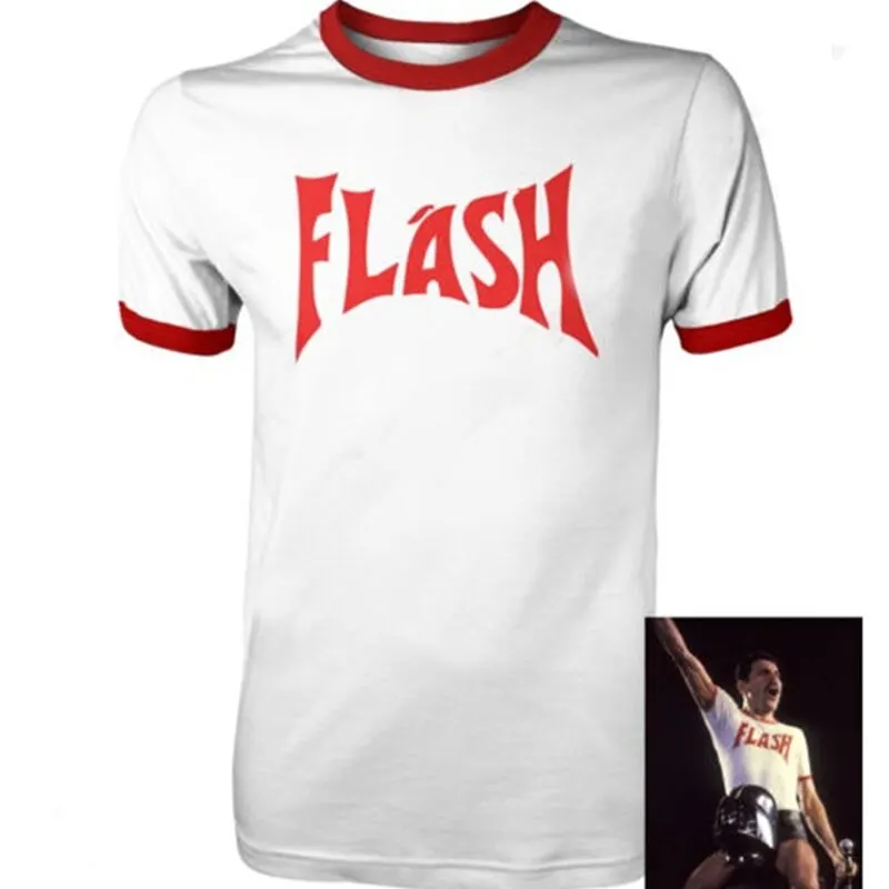 Freddie Mercury Flash Gordon Queen Rock Band T Shirt Women Men Retro Hip Hop Fancy Dress 80's Tops Tee Shirt  Ringer T-Shirt