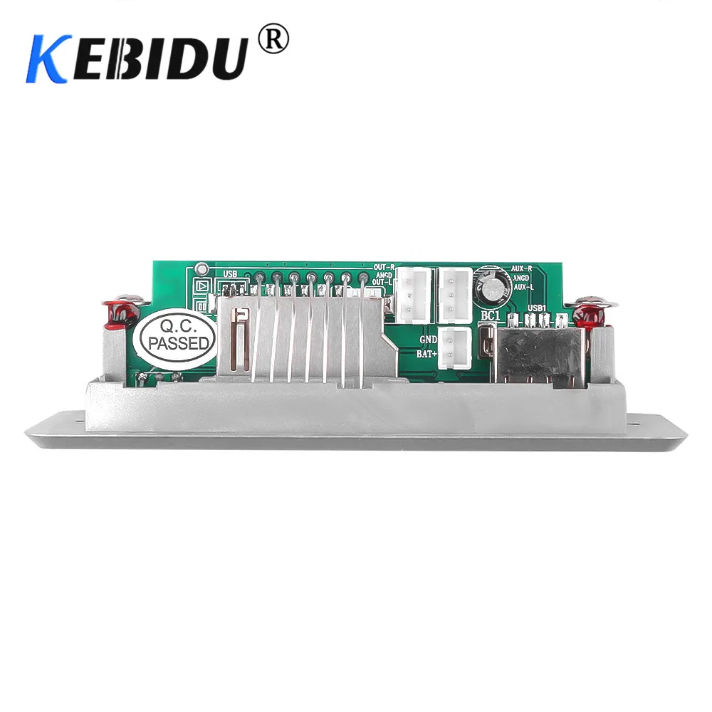 KEBIDU Bluetooth V5.0 MP3 декодирующая плата модуль беспроводной USB MP3 плеер TF слот для карт/USB/FM/пульт дистанционного управления для автомобиля динамик телефон