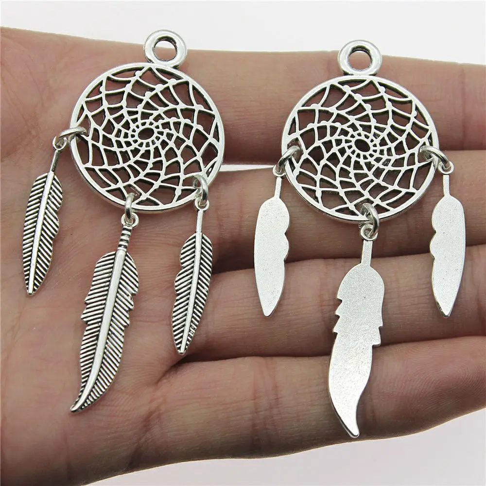 

Charm For Making Jewelry 1pcs Dreamcatcher Connectors bracelet charms for jewelry making 26x68mm