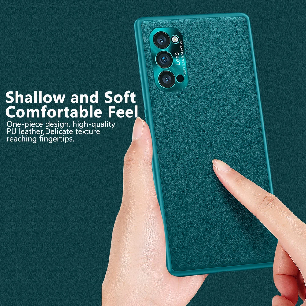 PU Leather Case For OPPO Reno 4 Pro 5G Case Shockproof Back Cover Bumper For OPPO Reno 5 Hard PC Case for OPPO Reno4 Pro Capa
