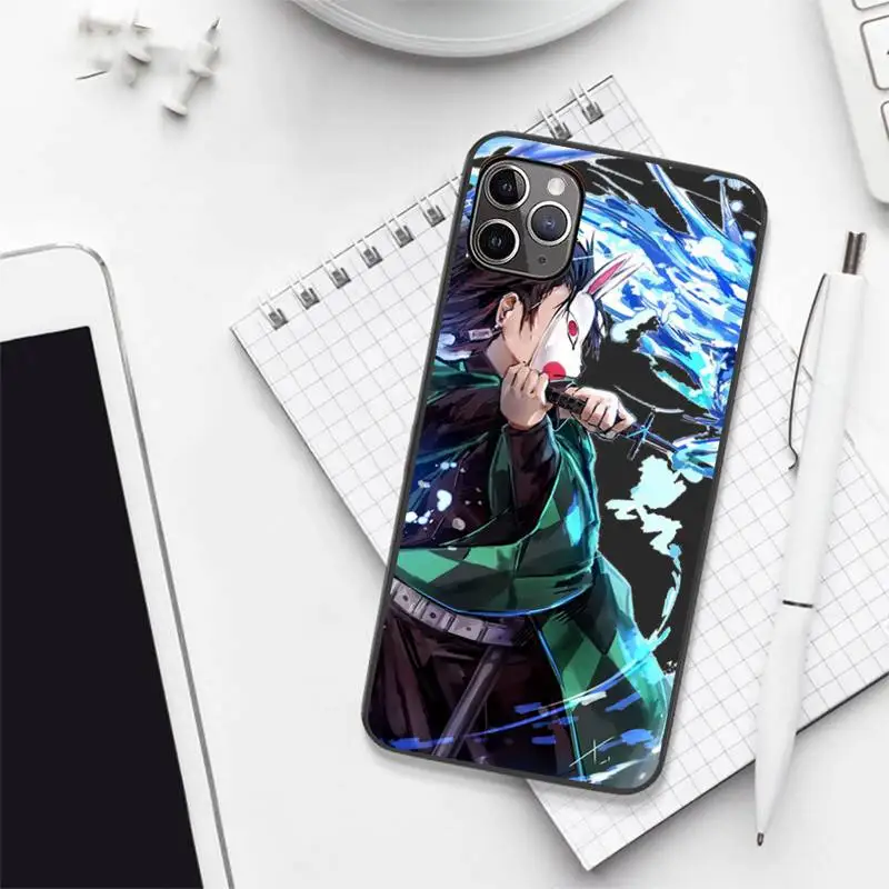 

Kamado Nezuko Kimetsu no Yaiba Demon Slayer anime Phone Case Candy Color for iPhone 6 7 8 11 12 s mini pro X XS XR MAX Plus