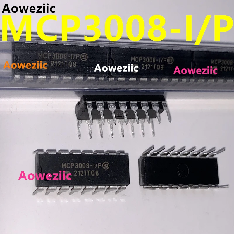 

Aoweziic 1 ~ 5 ~ 10 шт. MCP3008-I/P MCP3008 DIP-16 последовательный интерфейс SPI IC чип аналого-цифрового преобразователя новый импортный оригинальный