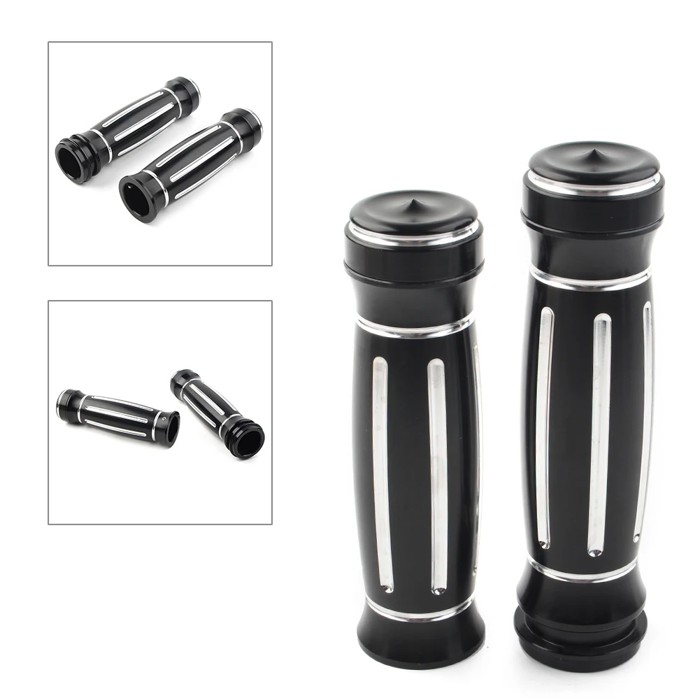 

1" CNC Motorbike Electronic Throttle Hand Grips Handlebar 1Pair For Harley 2008-later Touring / Street Glide FLHX