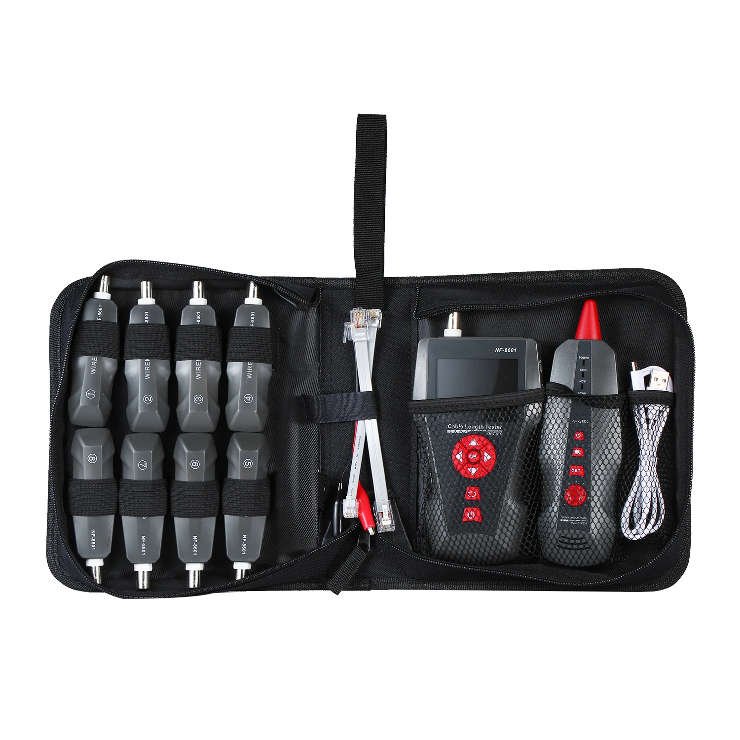 Тестер сетевого кабеля с ЖК дисплеем проводной трекер RJ11 RJ45 BNC видоискатель длины