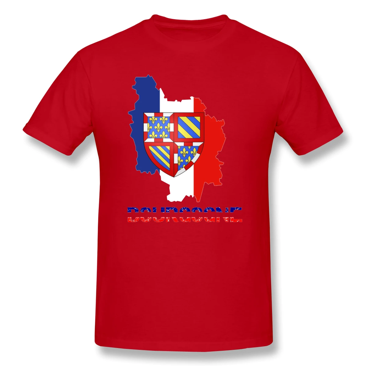 

Carte Et Blason De La Bourgogne + Inscription Humor Graphic Men's Basic Short Sleeve T-Shirt R268 Tees Tops European Size