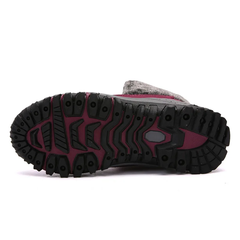 Замшевые Зимние ботинки женские ботильоны зимние Водонепроницаемая зимняя