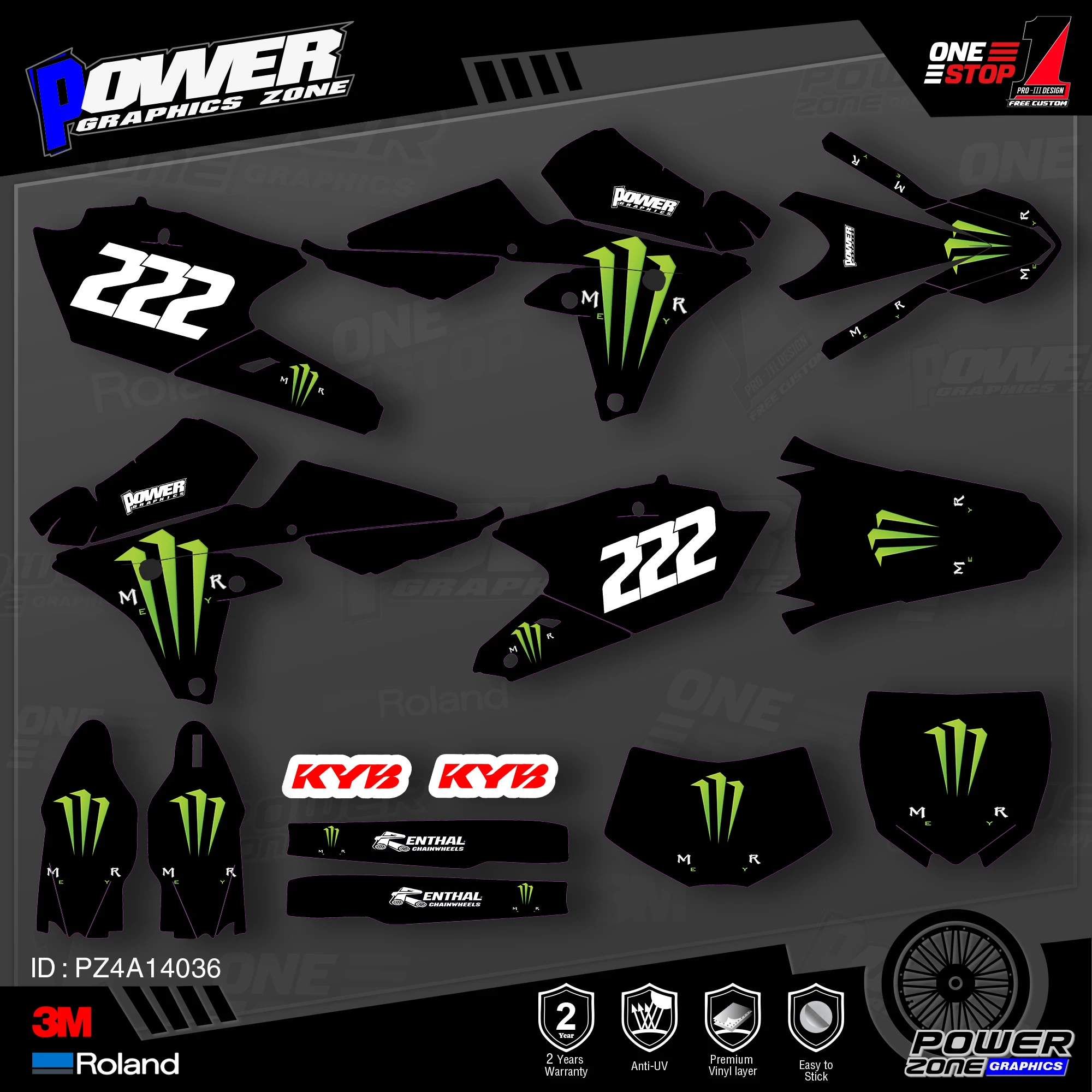 Персонализированные графические фоны с изображением команды PowerZone наклейки 3M