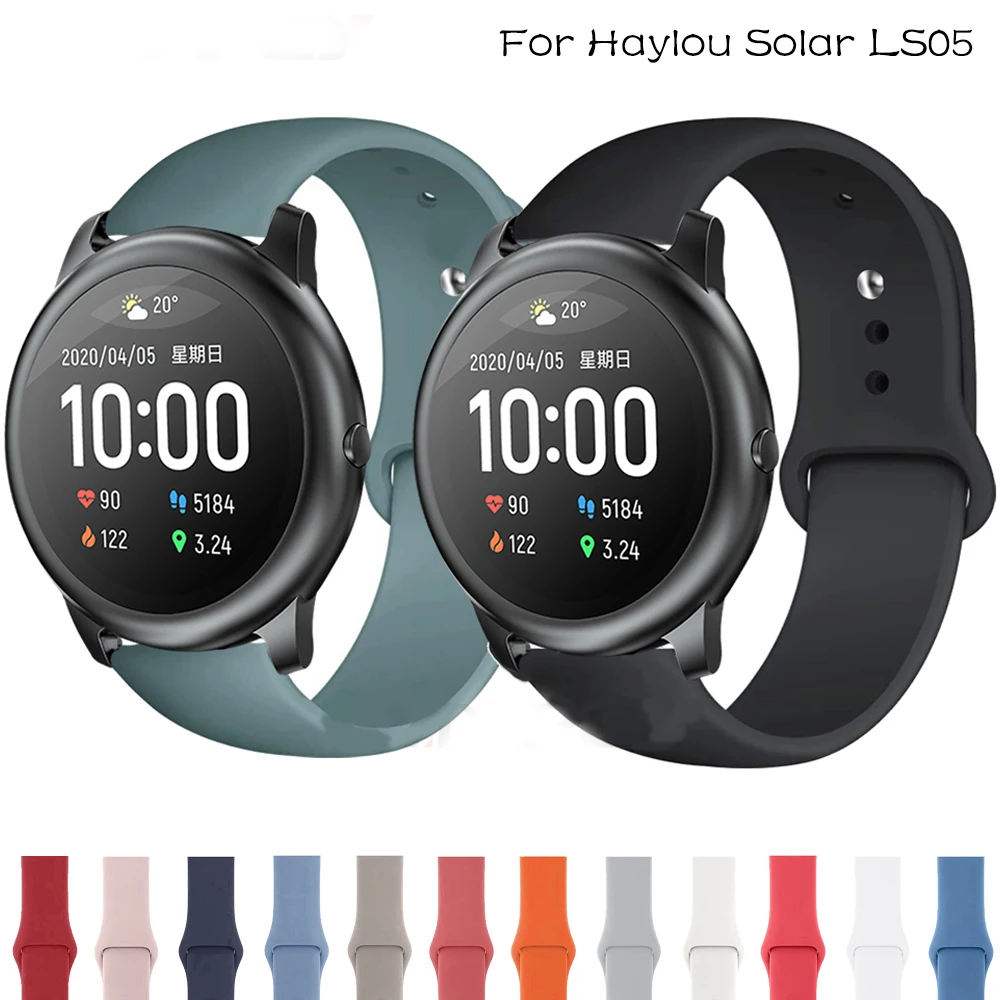 

Силиконовый ремешок для смарт-часов Xiaomi IMILAB KW66, спортивный браслет для Haylou Solar LS05/RT LS05S/LS02 Realme Watch 2 Pro S