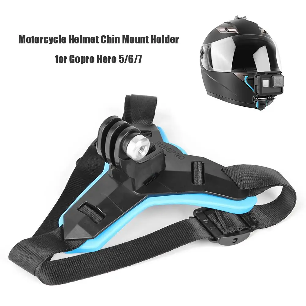 Motorcycle Helmet Chin Stand Mount Holder for GoPro Hero 8 7 6 5 Xiaomi Yi Action Sports Camera Full Face Bracket | Электроника