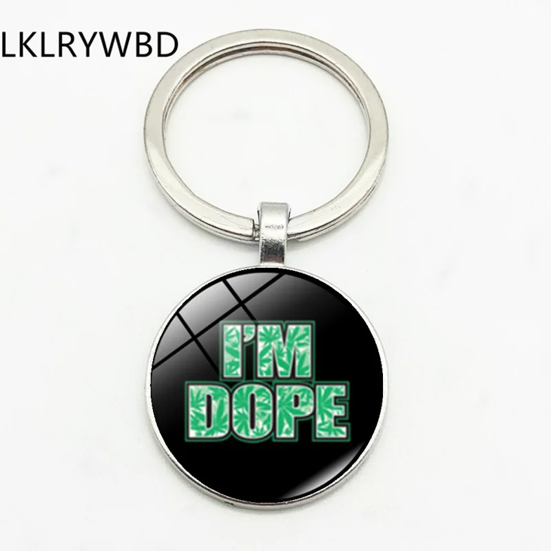

I am a paint pattern key chain key ring jewelry pendant convex glass high quality key chain friend gift