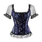 Женский дворцовый модный сексуальный кружевной Цветочный корсет с коротким рукавом на одно плечо Overbust