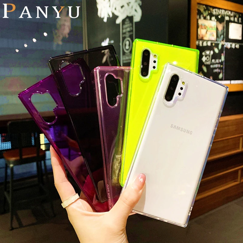 

Anti-fall Square Clear Color Soft TPU Phone Cases For Samsung Galaxy A32 A52 A72 A02s A42 A51 A71 A21s A21 A12 5G A20 A50 A70