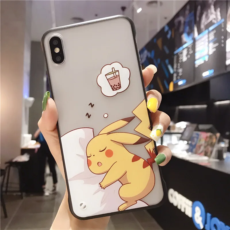 Borderless Cartoon Phone Case for iPhone X XS XR XSMax 8 7 6 6S PluS Transparent Acrylic Drop Protection Back Cover |