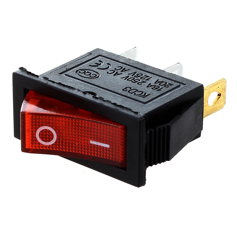 New-10 Pcs 3 Pin SPST Red Neon Light On/Off Rocker Switch AC 250V/10A 125V/15A | Обустройство дома