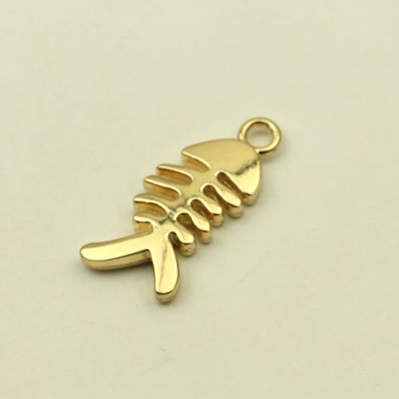 

1pcs Metal Fishbone Shape Pendant Fashion Buckle for Handbag Purse Luggage Garment Shoes Hardware Closure Bag Parts Accessories