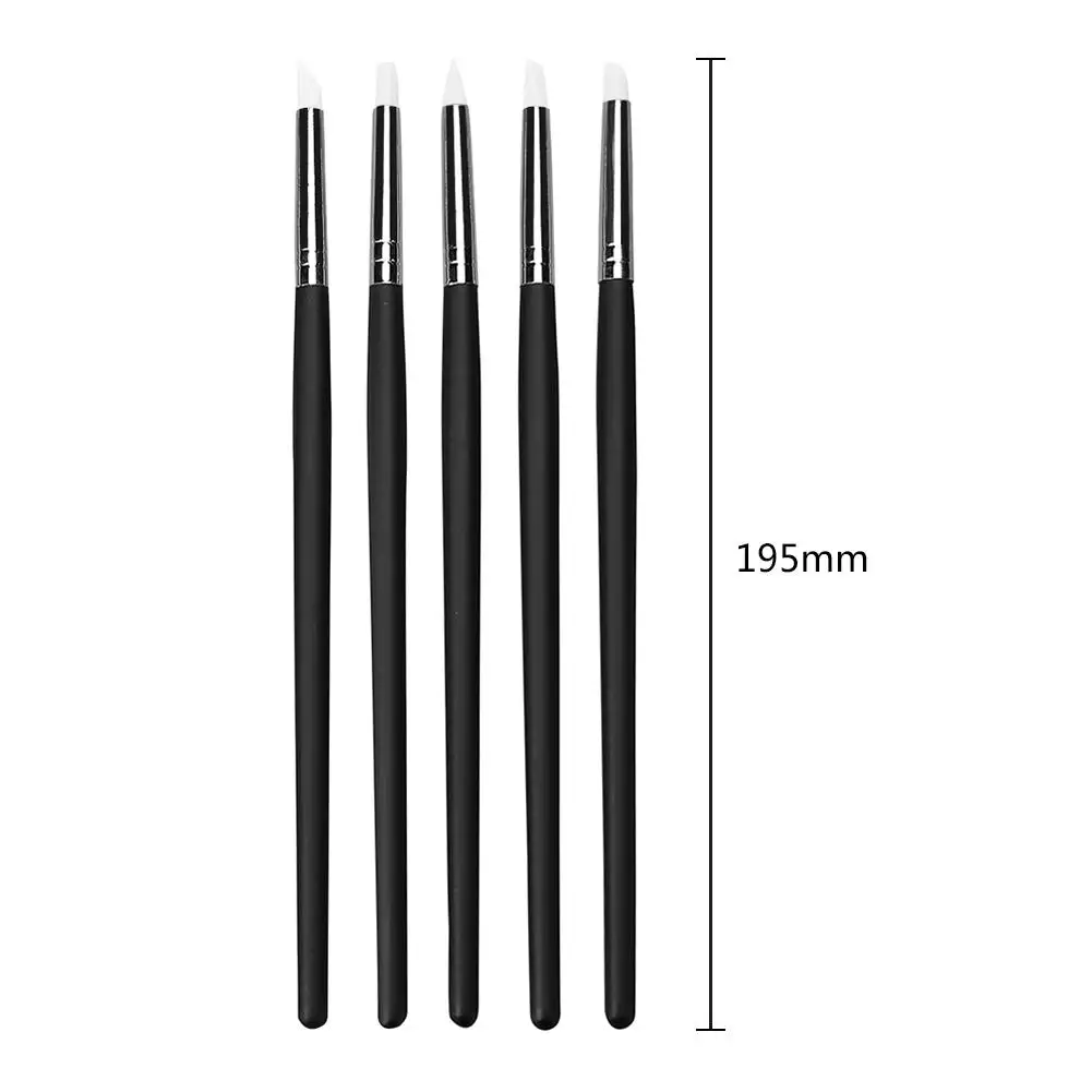 

5pcs Silicone Rubber Clay Shaper Sculpting Pen Polymer Clay Carving Pen Modelling Ceramics Tool Color Shapers DIY Clay Crafts