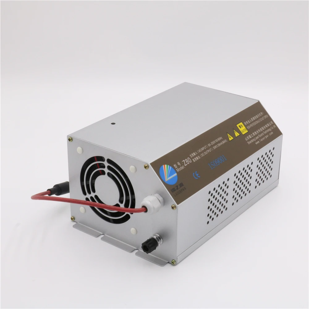 Интеллектуальный источник питания лазера Z80 Co2 80 Вт для лазерной гравировки и C