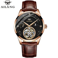 ailang fashion business relogio masculino waterproof mens watches brand luxury automatic tourbillon skeleton moon phase 8607b