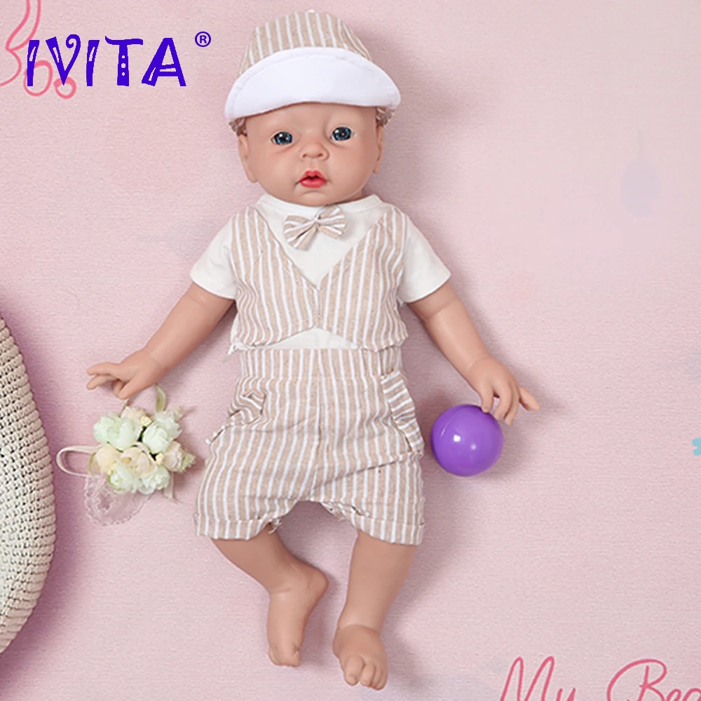 Реалистичная силиконовая кукла-младенец IVITA WB1506, 51 см, 3,2 кг, Игрушки для раннего развития мальчиков, имитация для детей, Рождественский подарок