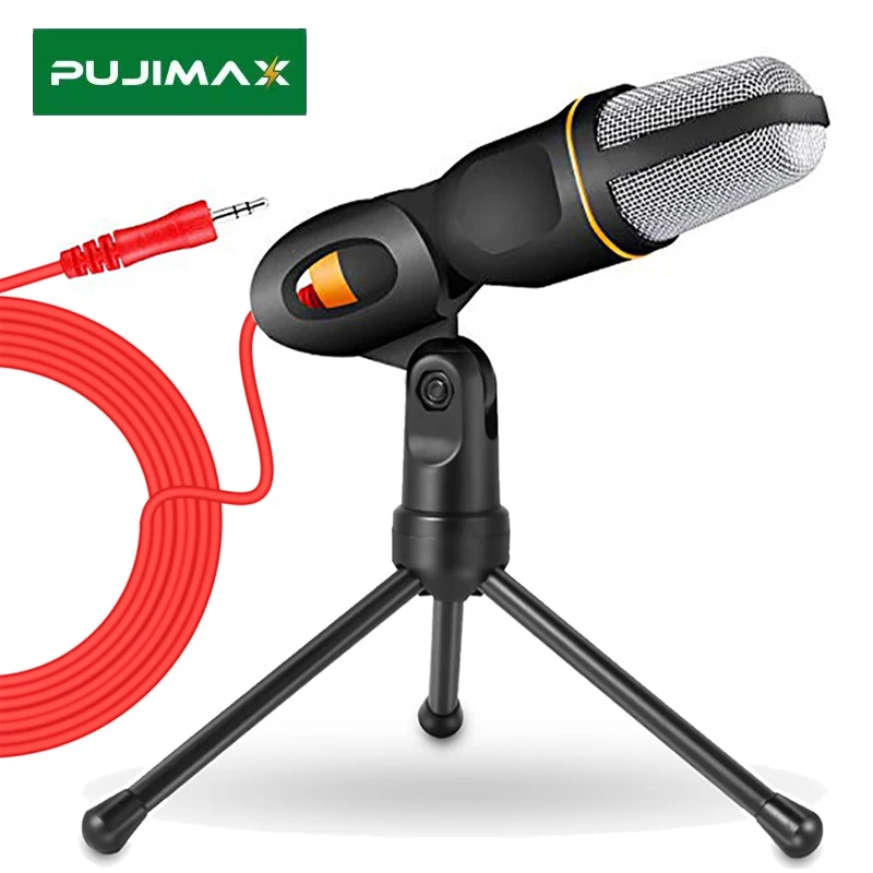 

PUJIMAX Microphone 3.5mm Wired Condenser Handheld Wired Desktop Tripod Adjustable Mic For Podcast YouTube Live Streaming Video