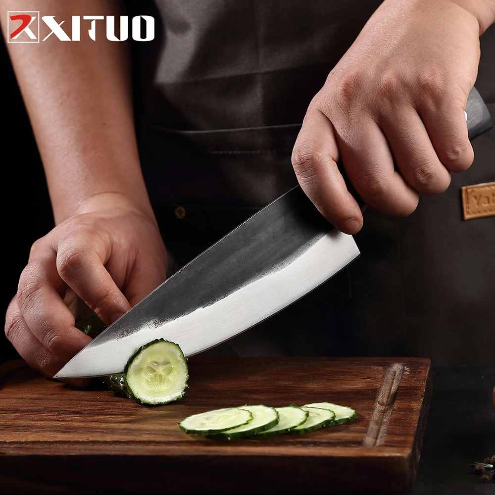 XITUO шеф-нож ручной работы кованые кухонные ножи профессиональный нож мясника