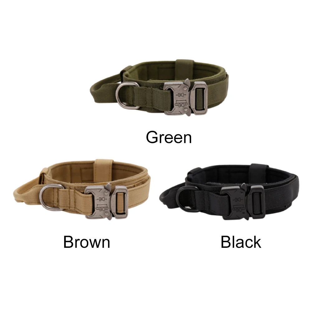 

Metal Buckle Anti Lost Outdoor Walking Adjustable Belt With Handle Pet Supplies Easy Control Portable Neck Strap Dog Collar
