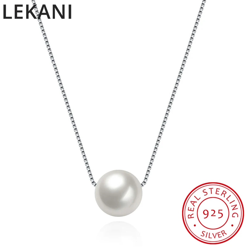 LEKANI 925 серебряные ювелирные изделия Красочные жемчужные бусы кристаллы от Swarovski
