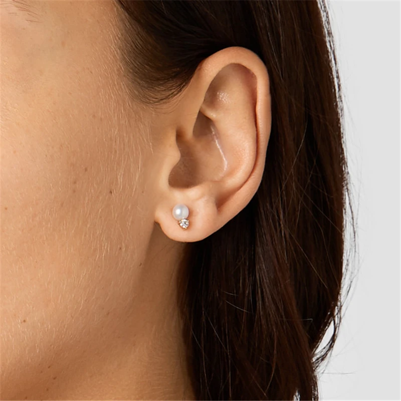 Женские серьги из стерлингового серебра 925 пробы золотые маленькие костяные