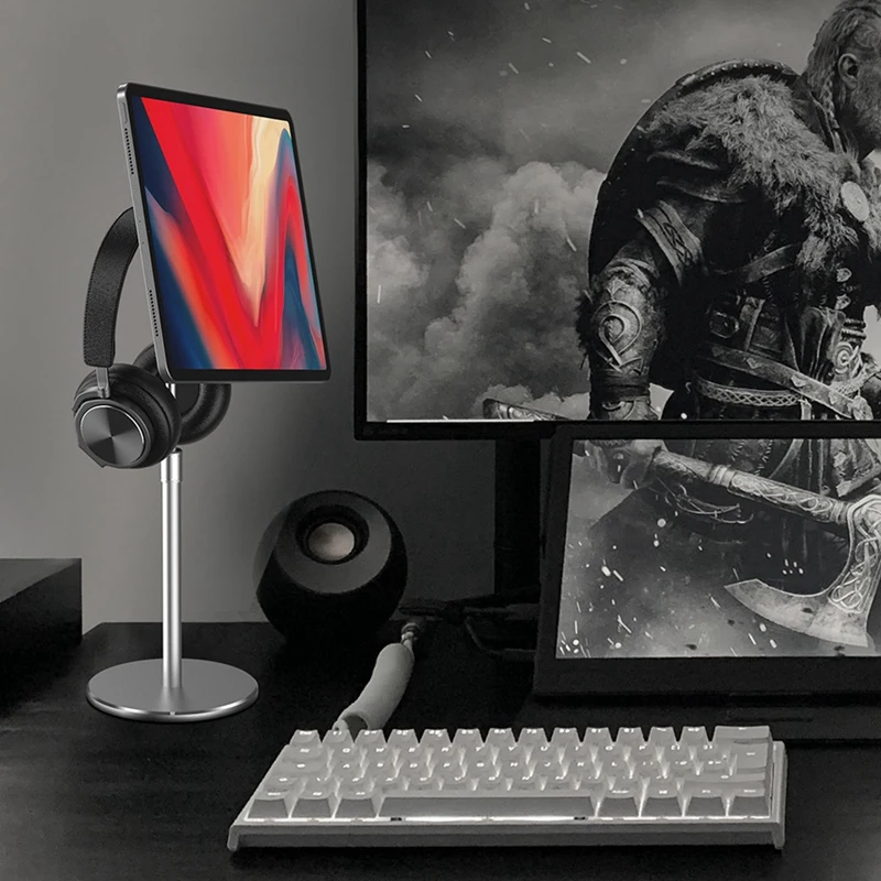 

1pcs Headset Stand 2 In 1 Magnetic Headphone Holder Premium Aluminum Alloy Portable Anti-drop One Hand Operation No Shaking