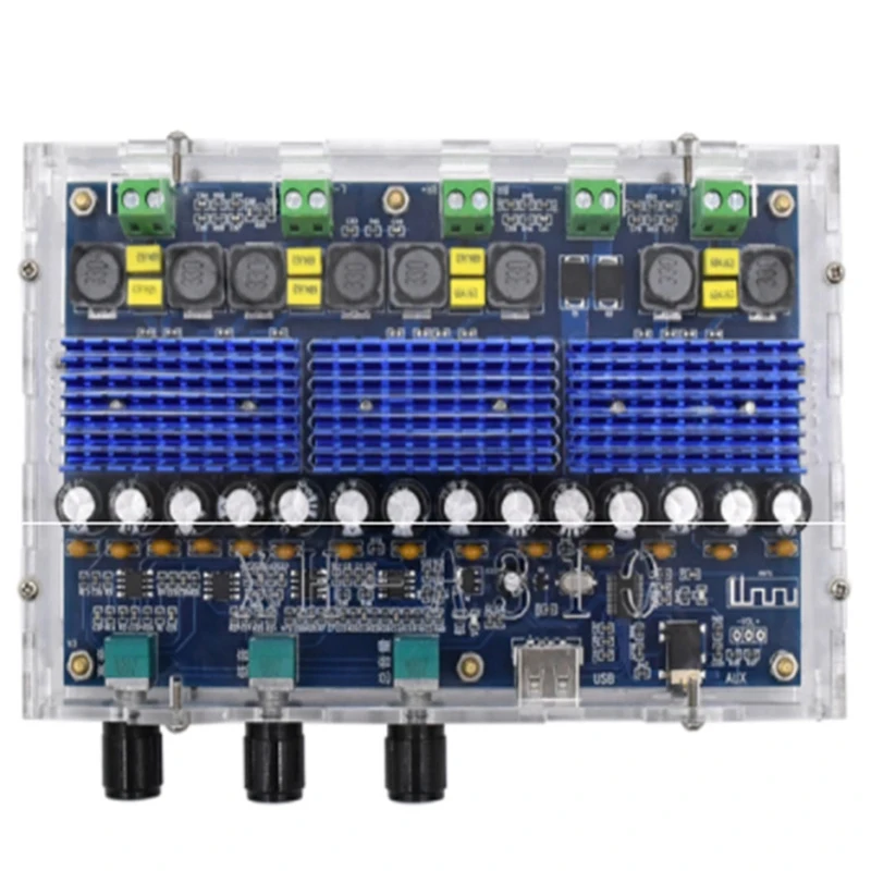 

XH-A310 Bluetooth 5.0 TPA3116 D2 Digital Power Stereo Amplifier Board 4 Channels 50Wx2+100Wx2 Dual Bass Subwoofer AMP Module
