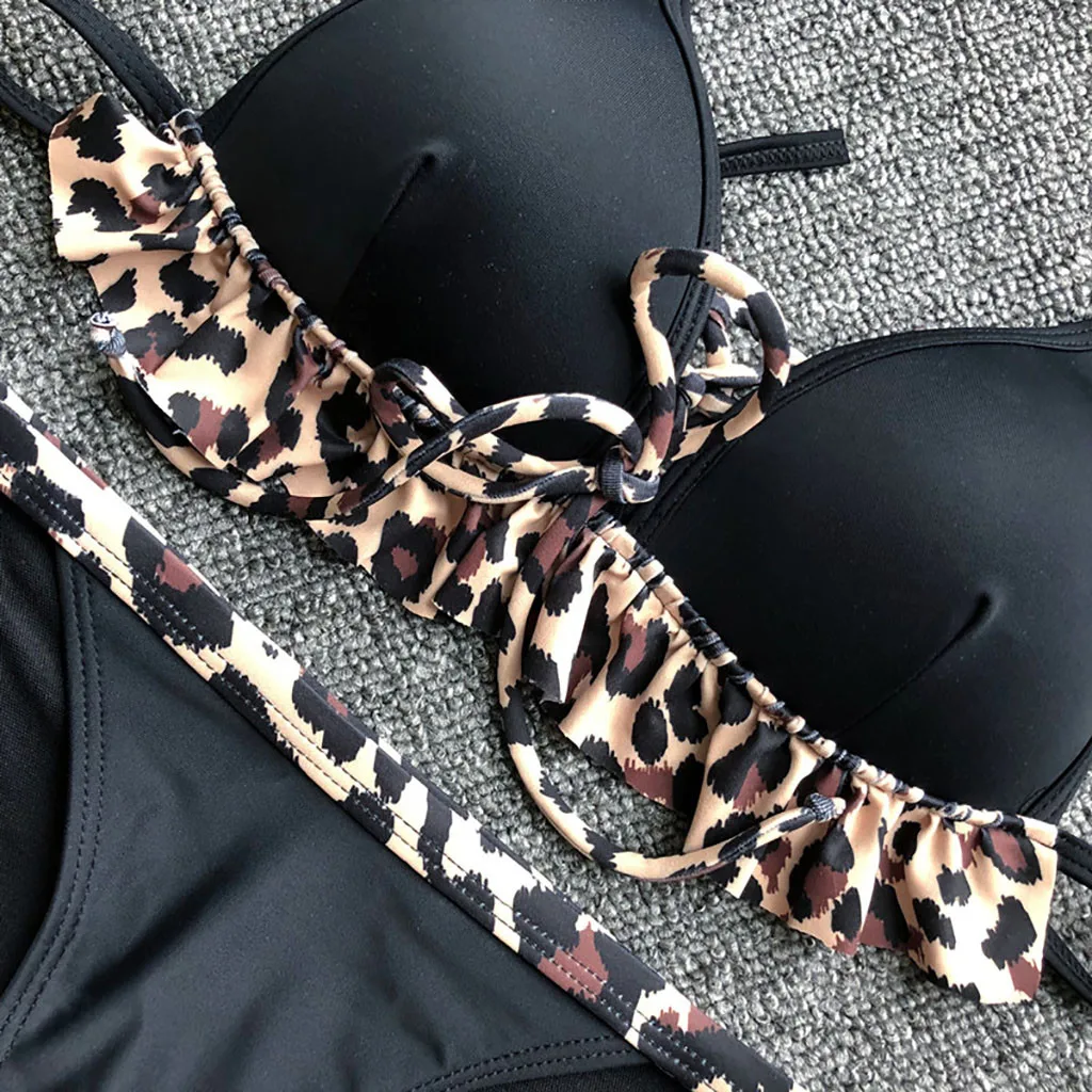 Новинка 2020 микро бикини сексуальный треугольный волан женский купальник бандаж