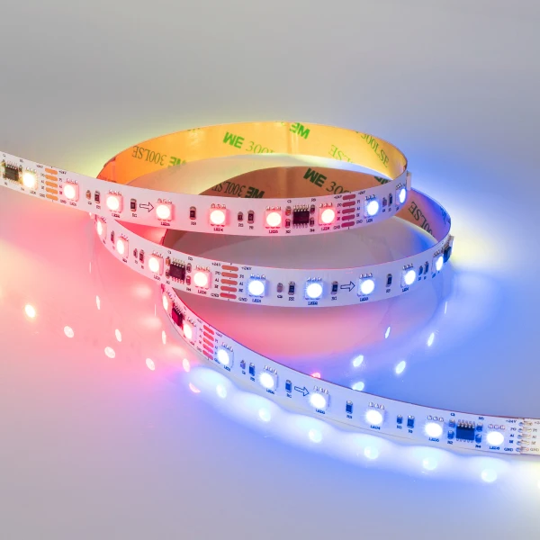 Светодиодная лента DMX-5000-5060-60 24V Cx6 RGB (12mm 14.4W/m IP20) ( Открытый IP20). Упаковка 5 м |