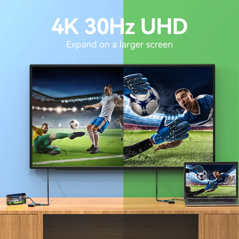 

Док-станция с USB Type-C на USB 3,0, HDMI, RJ45, 4K