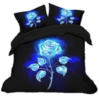 Комплект постельного белья в стиле ретро с цветами, 220x240, x