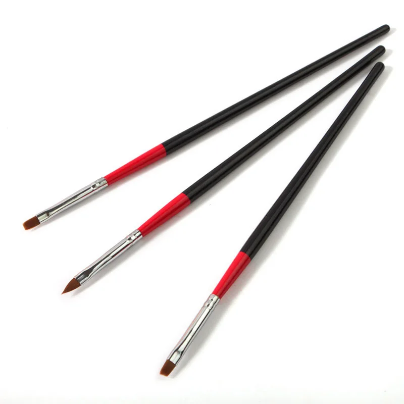 3 шт./лот набор кистей для дизайна ногтей УФ Гель лак рисования инструментов