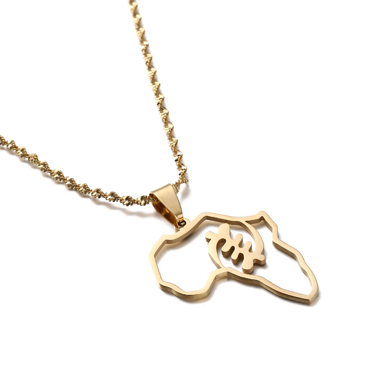 Модные ожерелья унисекс с подвеской в виде символа Африканской карты для женщин