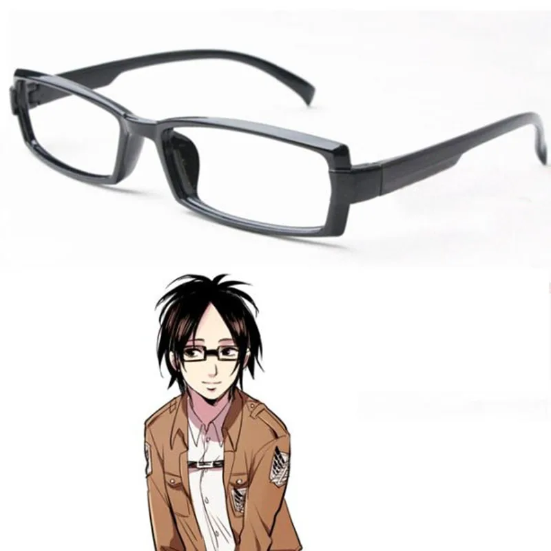 

Anime Attack on Titan Hans Zoe Glasses Hanji Zoe Cosplay Glasses Eyewear Cosplay Accessories