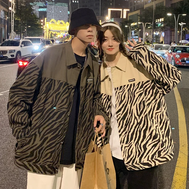Женская кожаная куртка нишевого дизайна Корейская жареная уличная зебры