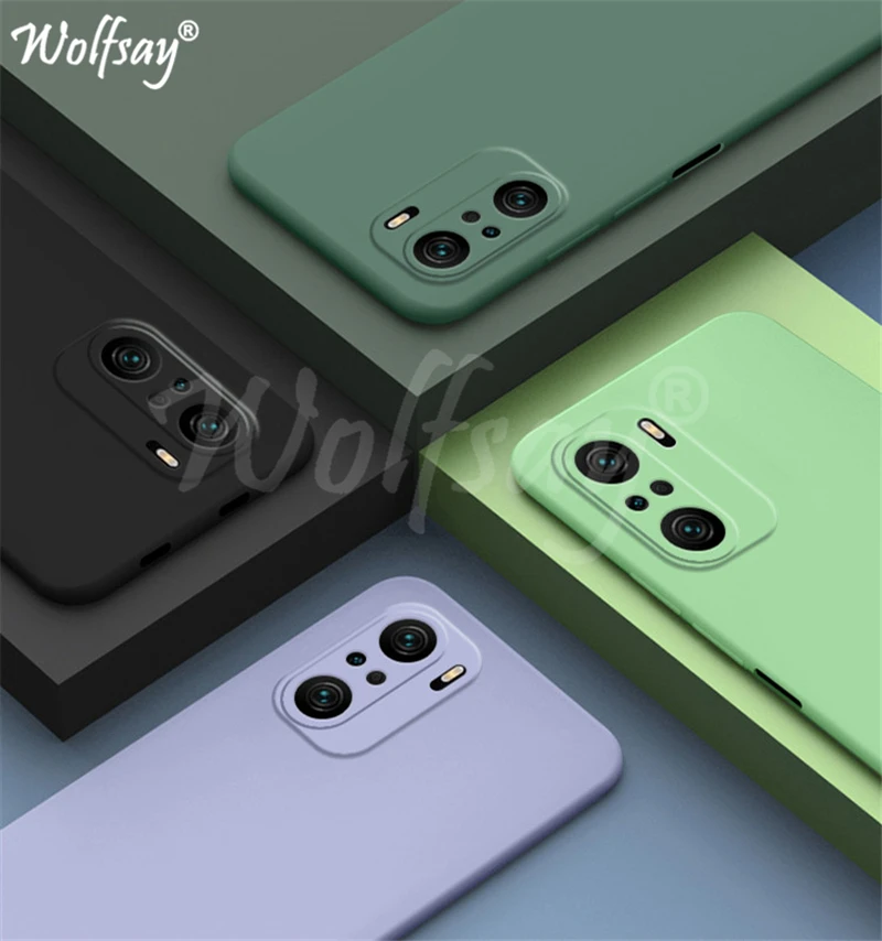 

Чехол для Xiaomi Poco F3, мягкий Оригинальный чехол из жидкого силикона